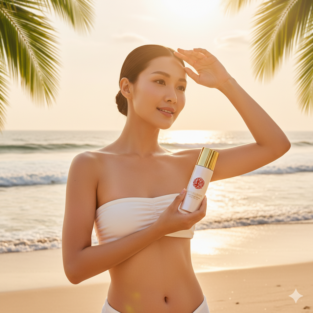 สูตรพรีเมียม: ครีมกันแดดผิวกาย Radiant Body Defense SPF50+ PA++++ Premium Formula: Radiant Body Defense Sunscreen SPF50+ PA++++