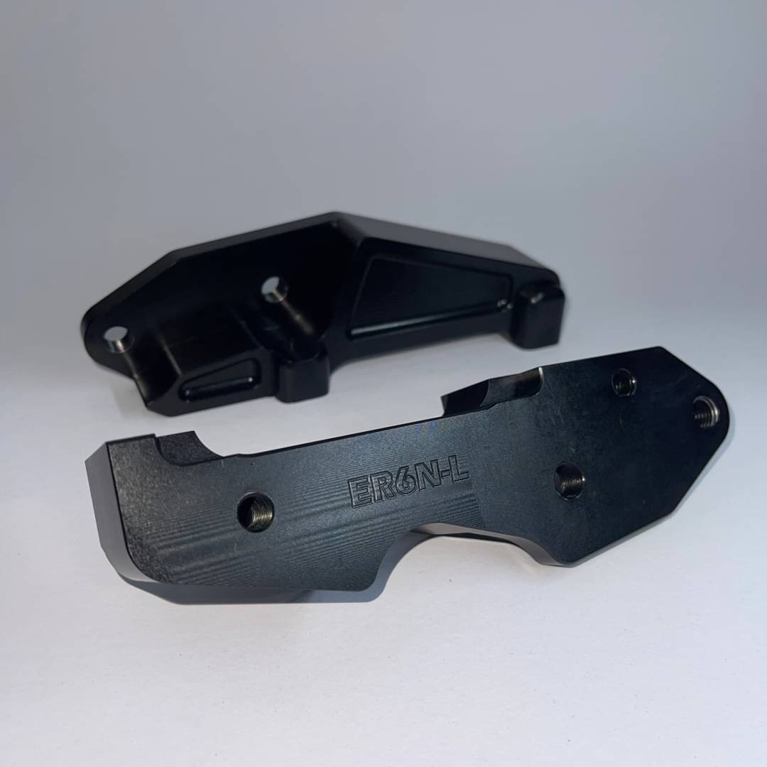 ขาจับปั๊มหน้า ER6N Ninja650 2012-16 Brembo M4 100mm M50 แบร์น Mothracing วัสดุ AL6061 T651(65) สีดำ