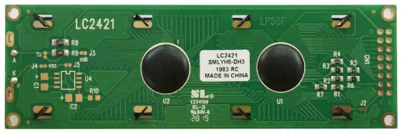 โมดูลแสดงผล จอLCD ขนาด 24 ตัวอักษร 2 บรรทัด มีไฟส่องหลัง