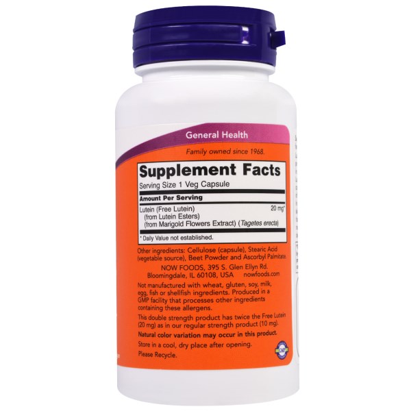 Now Foods, Lutein, Double Strength, 90 Veggie Caps
