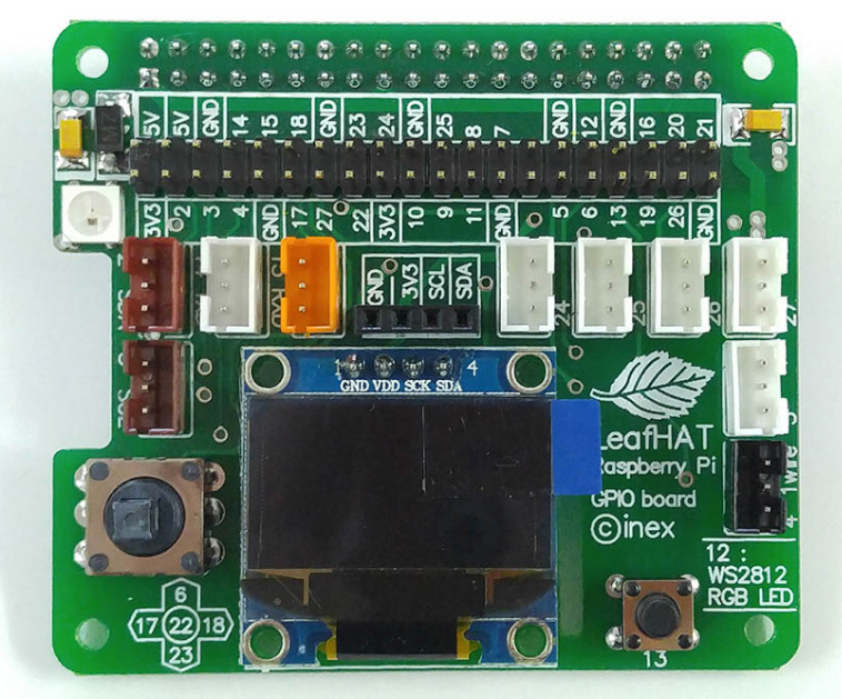 LeafHAT บอร์ด GPIO สำหรับ Raspberry Pi