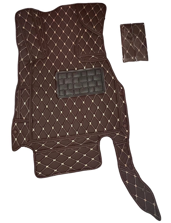 พรมปูพื้นรถยนต์6D NISSAN MARCH พรม6D นิสสัน มาร์ช สีกาแฟ เข้ารูป เต็มคัน 3ชิ้น