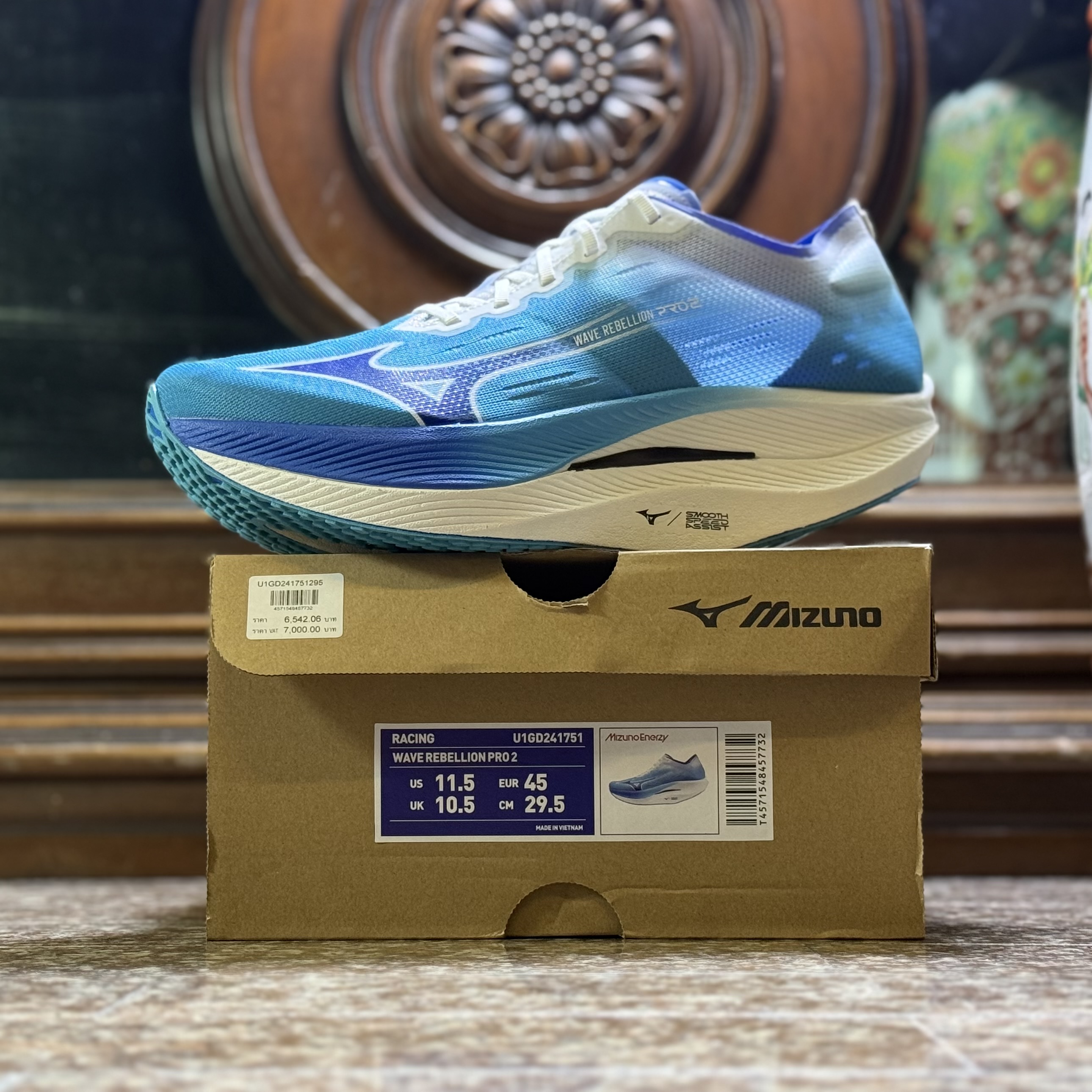 รองเท้าวิ่ง Mizuno Wave Rebellion Pro 2 ‘River Blue’ (M8/8.5/11/11.5US)