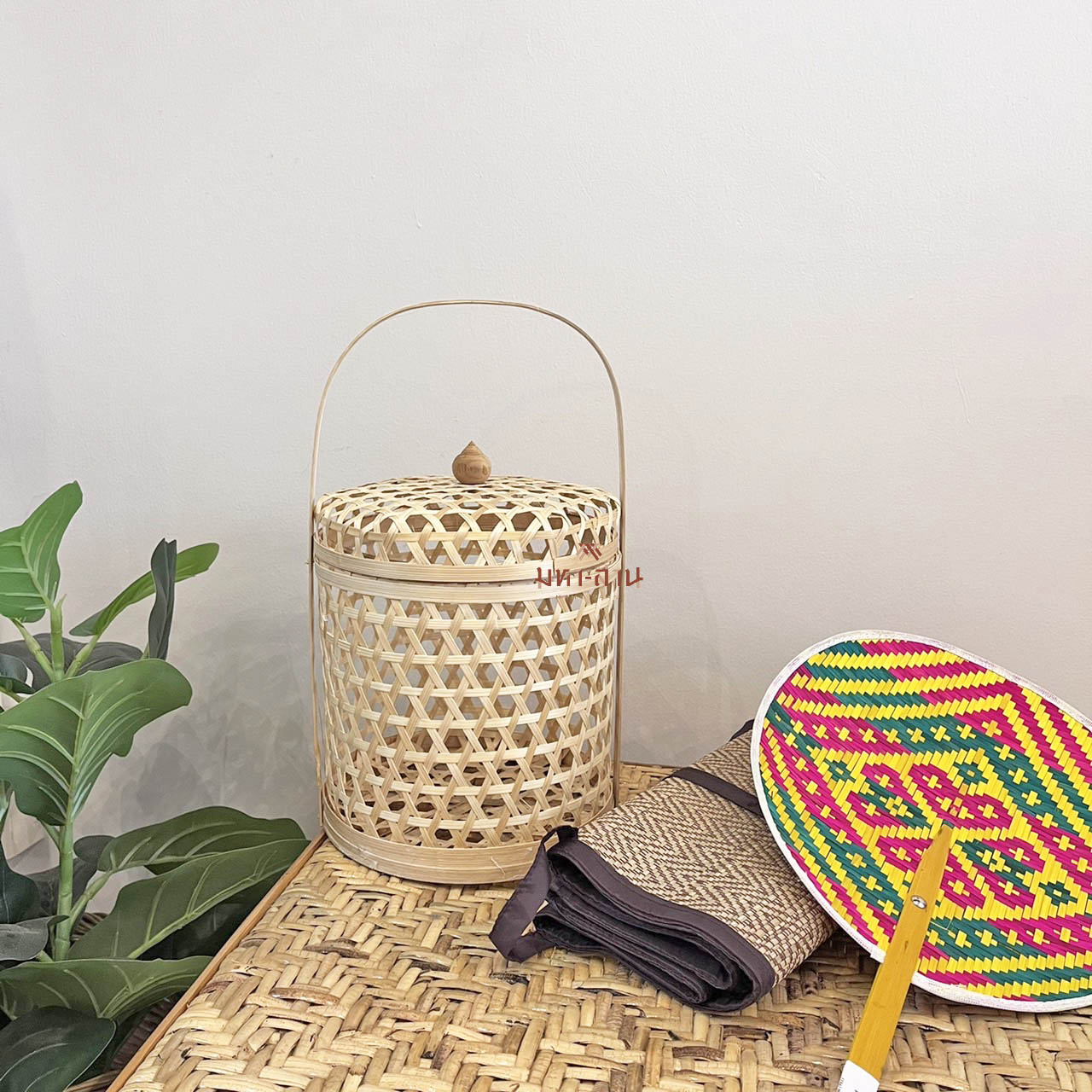 ชะลอม ชะลอมทำบุญ ชะลอมหูหิ้ว ชะลอมไม้ไผ่ ชะลอมผลไม้ 🍊