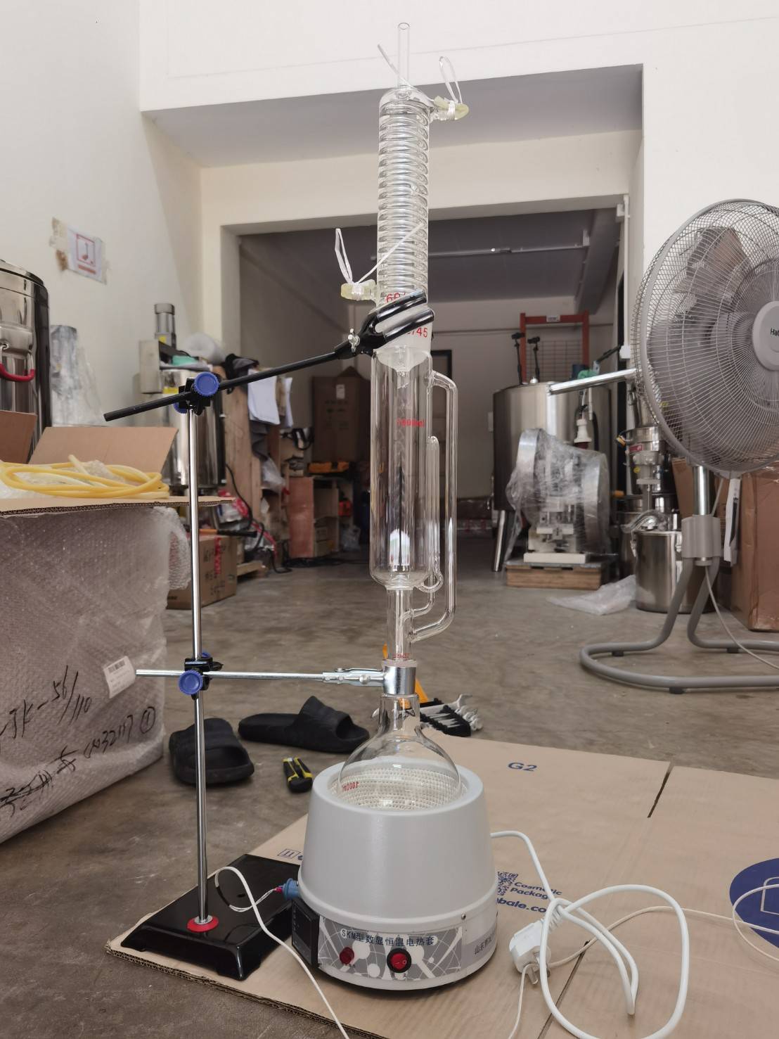 🌈HCH-01 เครื่องสกัดในห้องแล็บ สกัดน้ำมันหอมระเหย เครื่องกลั่นแก้ว เครื่องควบคุมความร้อนไฟฟ้า