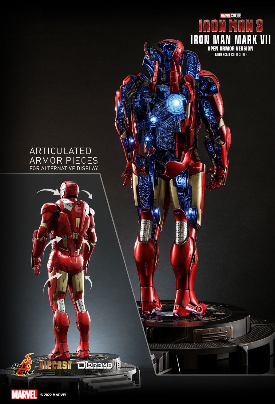 Hot Toys DS004D51 1/6 Iron Man 3 - Iron Man Mark VII (Open Armor Version)