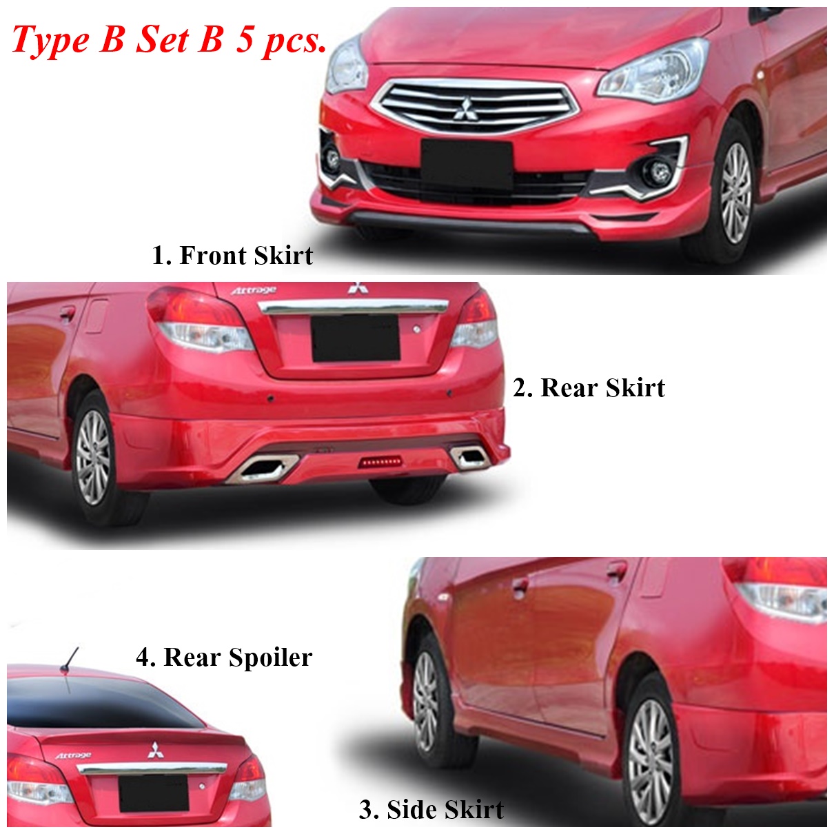 Style F Body Kit Type B for Attrage Set B 5 pcs.