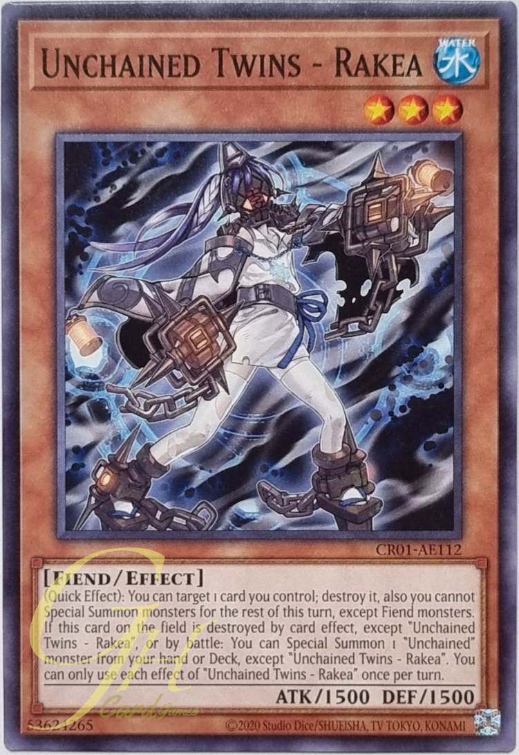 Yugioh [CR01-AE112] Unchained Twins - Rakea (Common)