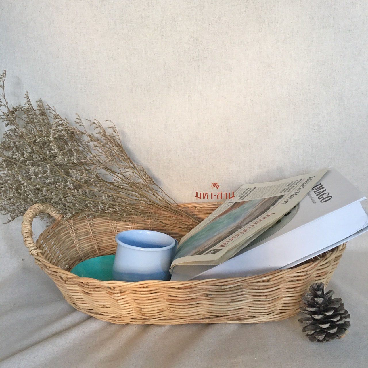 กระจาด2หู ทรงรี ขนาด12*17*35🤎