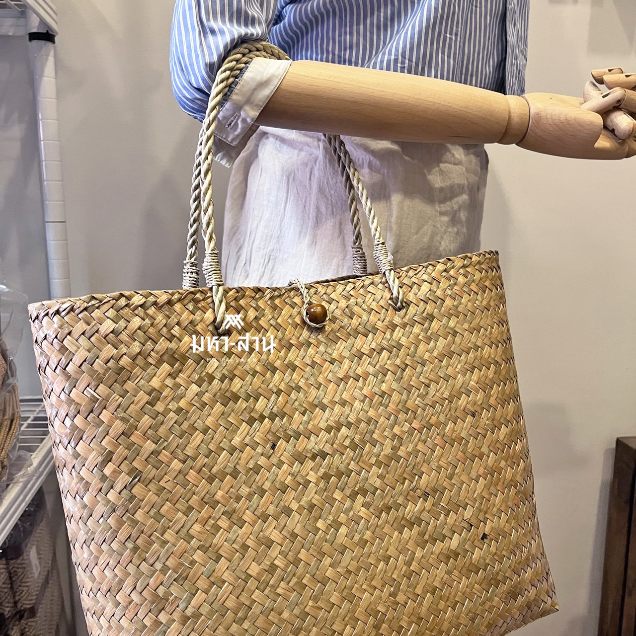 กระเป๋ากระจูด สะพาย สีธรรมชาติ basket bag 🍃