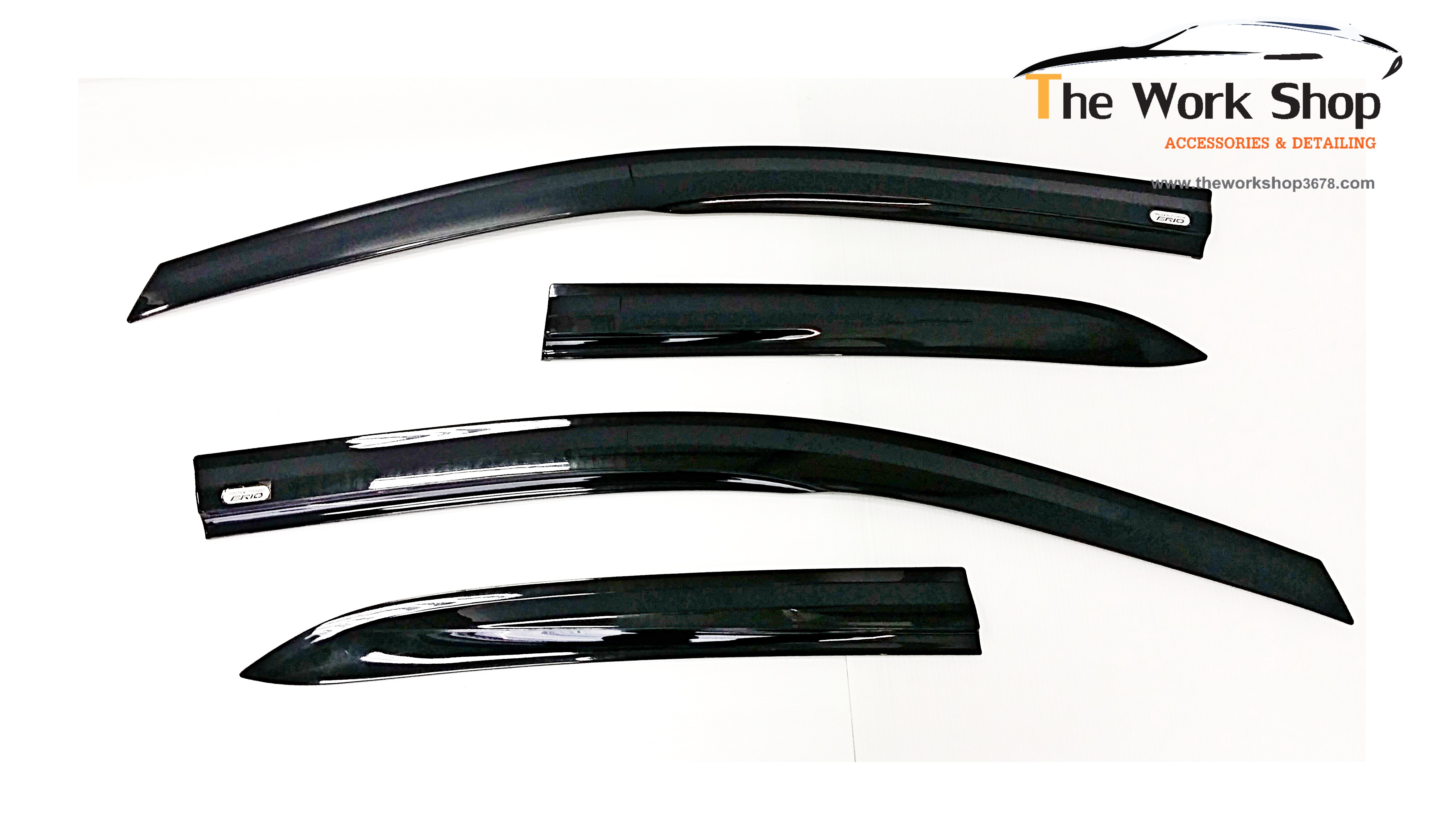 Smoked Door Visor for Brio T Style - กันสาดสีดำ