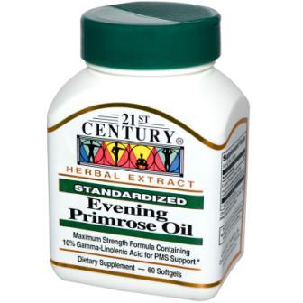 21st Century Health Care, Evening Primrose Oil, Standardized, 60 Softgels