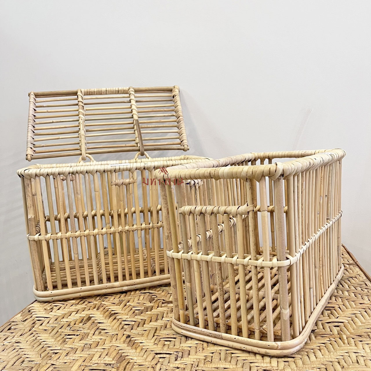 ตะกร้าหวายฝาปิด ตะกร้าใส่ของ ตะกร้ามินิมอล ตะกร้าสัตว์เลี้ยง ตะกร้าท้ายรถ ตะกร้าจักรยาน 🚲