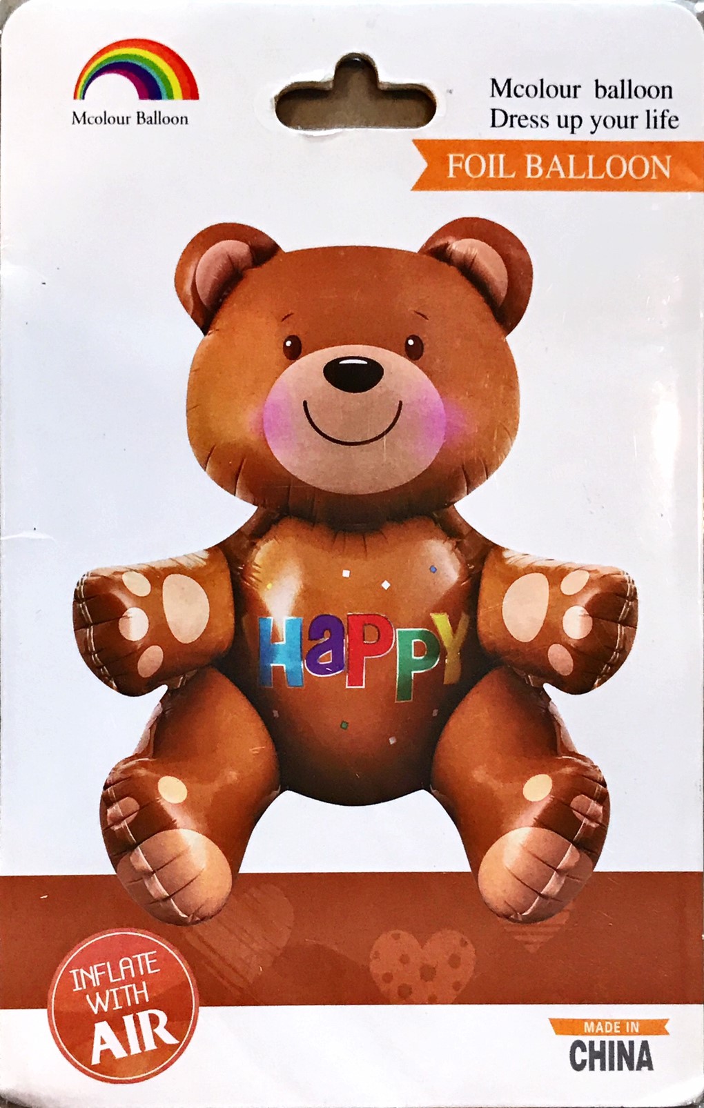 Foil Bear Happy / ลูกโป่งตุ๊กตาหมี