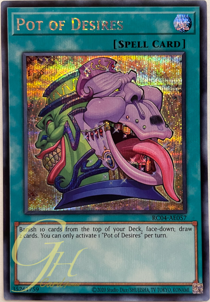 Yugioh [RC04-AE057] Pot of Desires (Secret Rare)