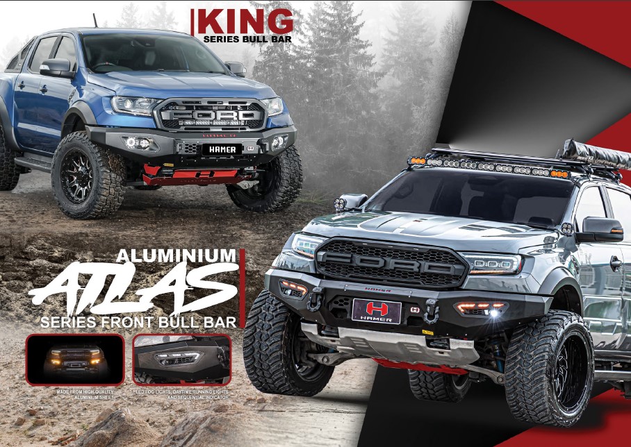 KING SERIES BULL BAR & ALLUMINIUM ATLAS SERIES FRONT BULL BAR