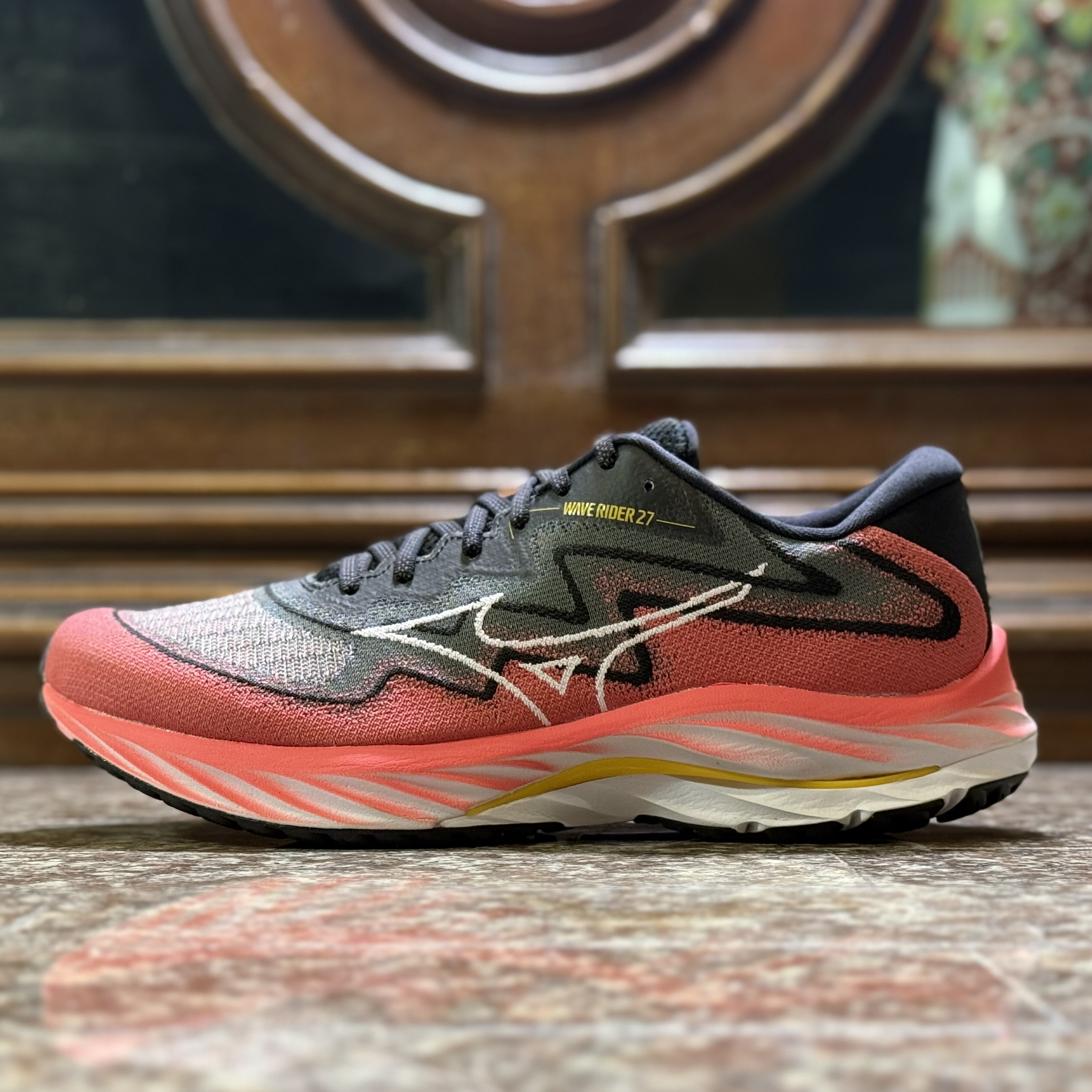 รองเท้าวิ่ง Mizuno Wave Rider 27 Knit ‘Turbulence’ (M9.5US)