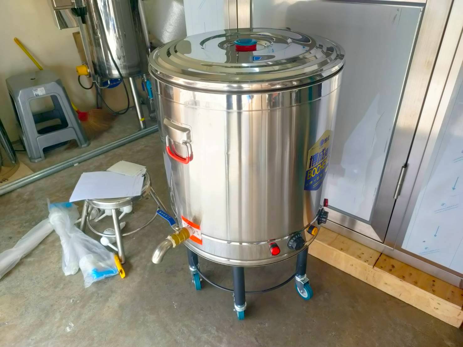 หม้อต้มทำความร้อนไฟฟ้า BC-DPS 🌟 พร้อมหัวก๊อก+ล้อเลื่อน! 😍