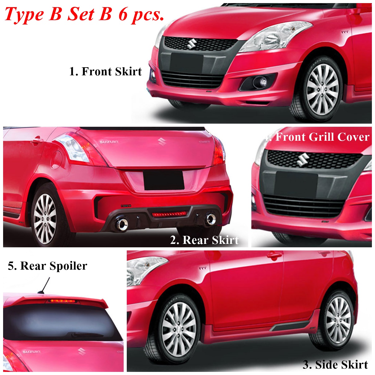 Style F Body Kit Type B for Swift Set B 6 pcs.