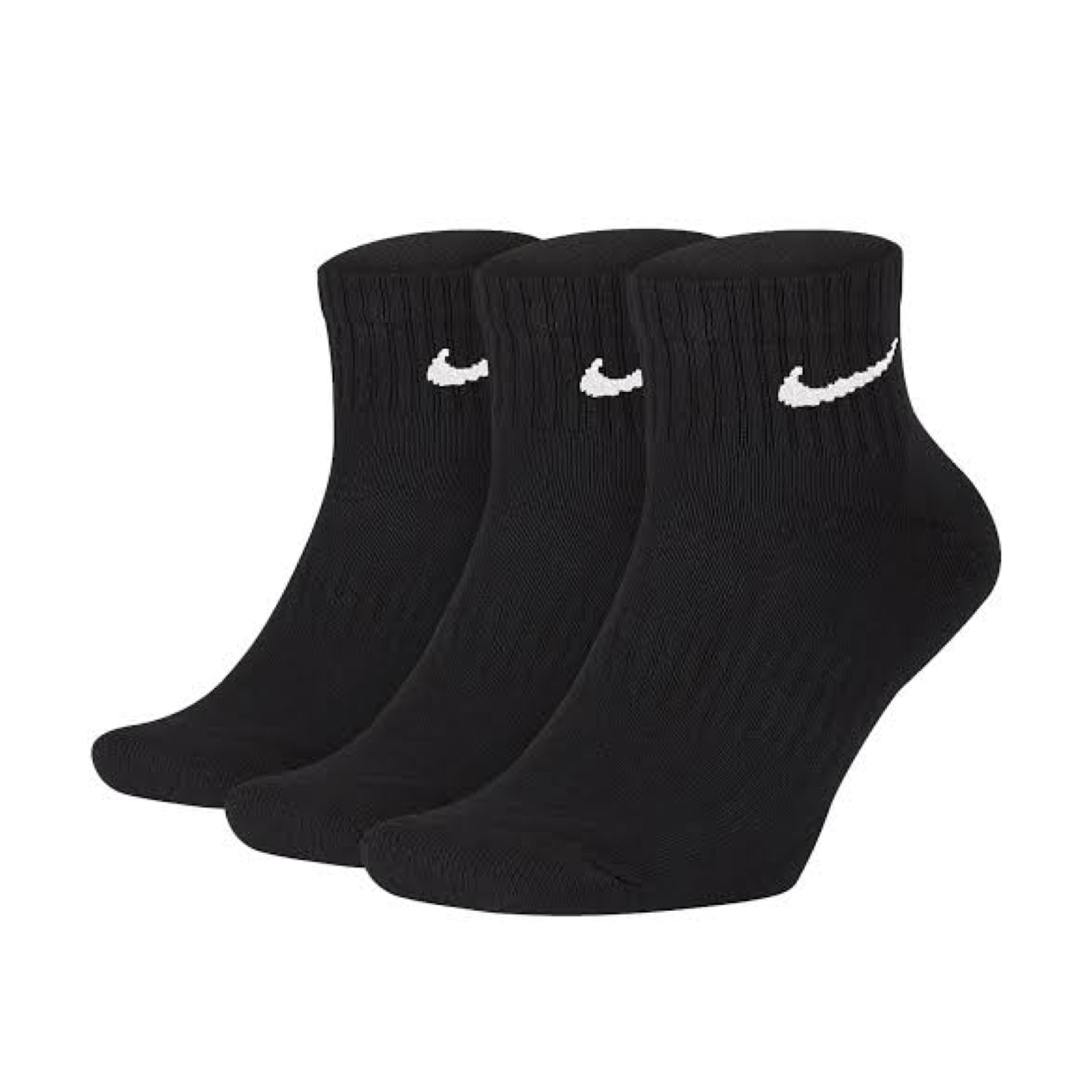 ถุงเท้า Nike EveryDay Cushioned Ankle Socks ‘BLACK’ (M,L) #แพค3คู่