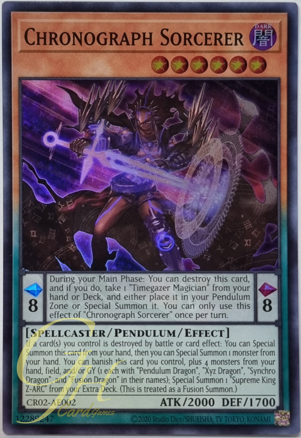 Yugioh [CR02-AE002] Chronograph Sorcerer (Super Rare)