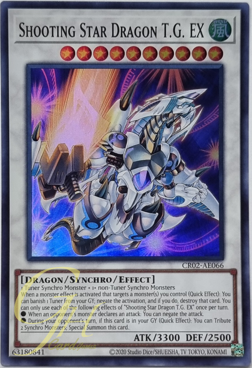 Yugioh [CR02-AE066] Shooting Star Dragon T.G. - Expansion (Super Rare)