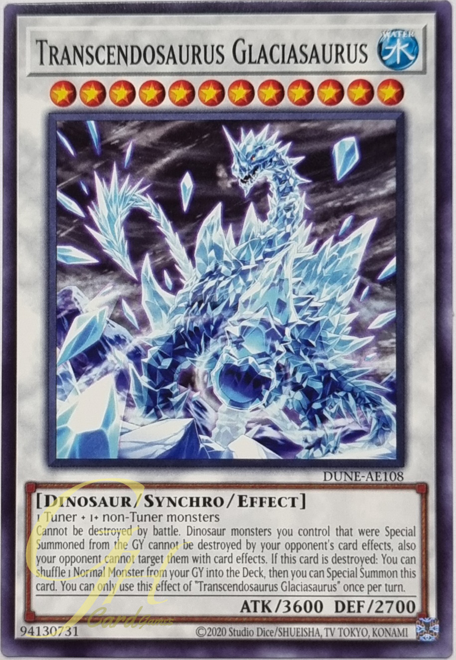 Yugioh [DUNE-AE108] Transcendosaurus Glaciasaurus (Common)