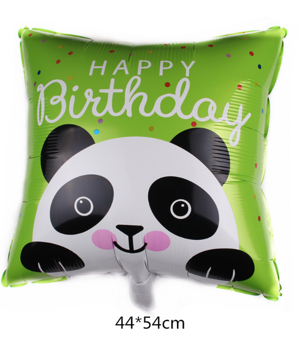 ฟอยวันเกิดลายหมีแพนด้า/Foil Happy Birthday Panda Size 44*54 Cm
