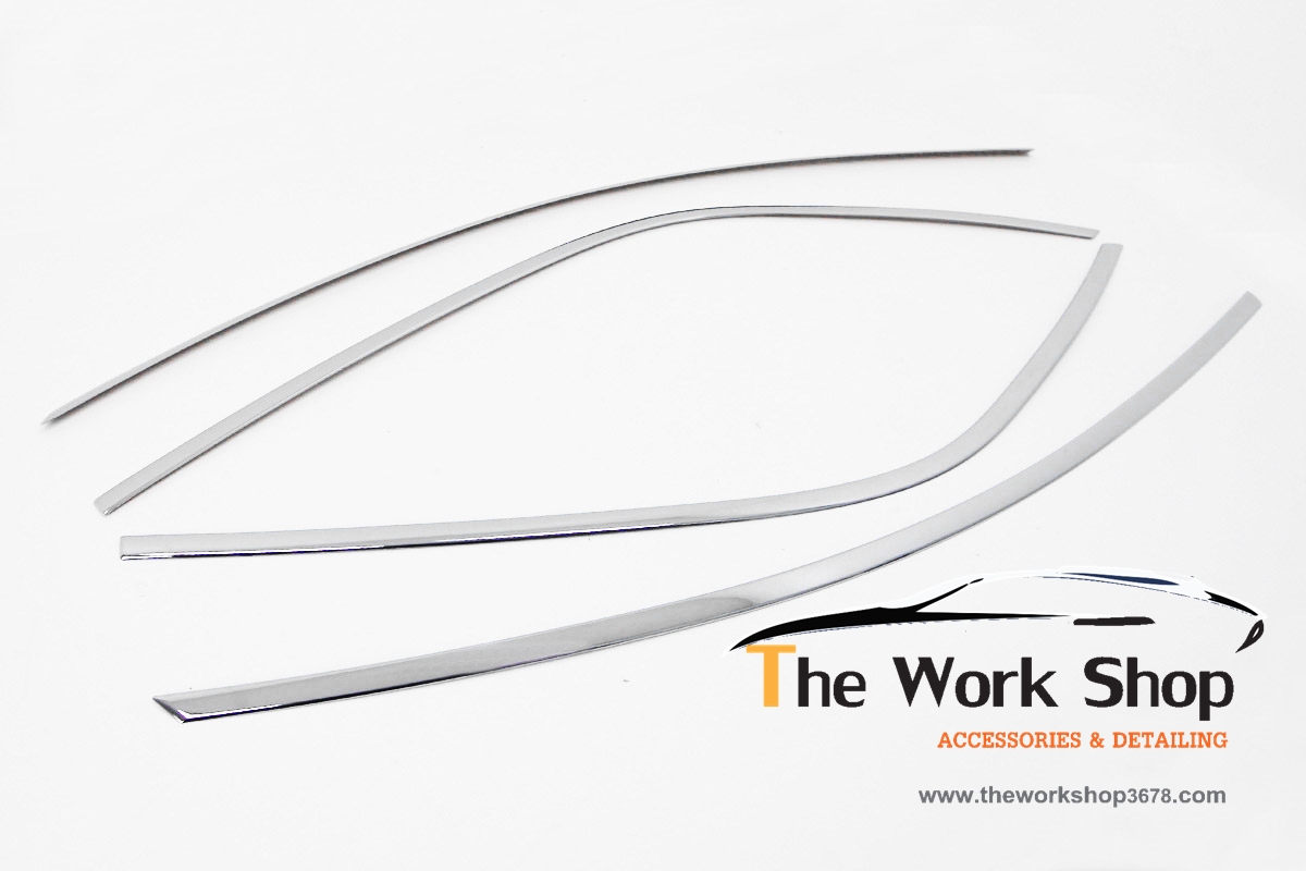 Luxury Door Visor / Ssangcarful for Picanto ( ชุดโครเมี่ยมแต่งขอบกระจกด้านบน )