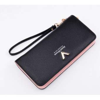 korea กระเป๋าสตางค์ใบยาว กระเป๋าเงินผู้หญิง กระเป๋าตังตามวันเกิด รุ่น (black/pink/blue)