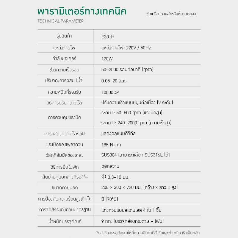 เครื่องกวนสารในห้องปฏิบัติการ Ouhe E30-H
