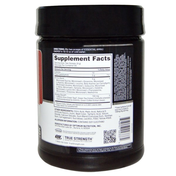 Optimum Nutrition, Essential AmiN.O. Energy, Fruit Fusion, 1.29 lbs (585 g)