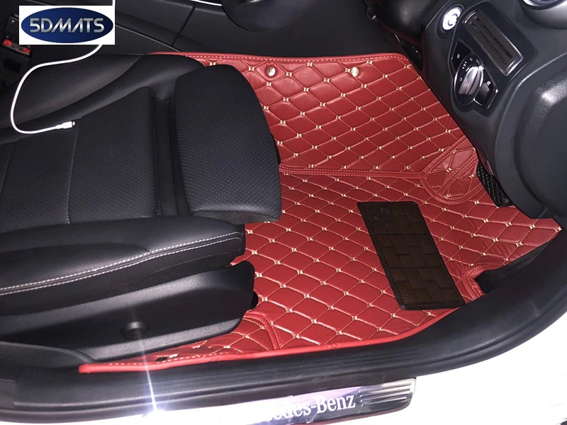 พรมปูพื้นรถยนต์MERCEDES-BENZ C300e W205 พรม6D VIP แบบหนาพิเศษ เต็มคัน (3ชิ้น)