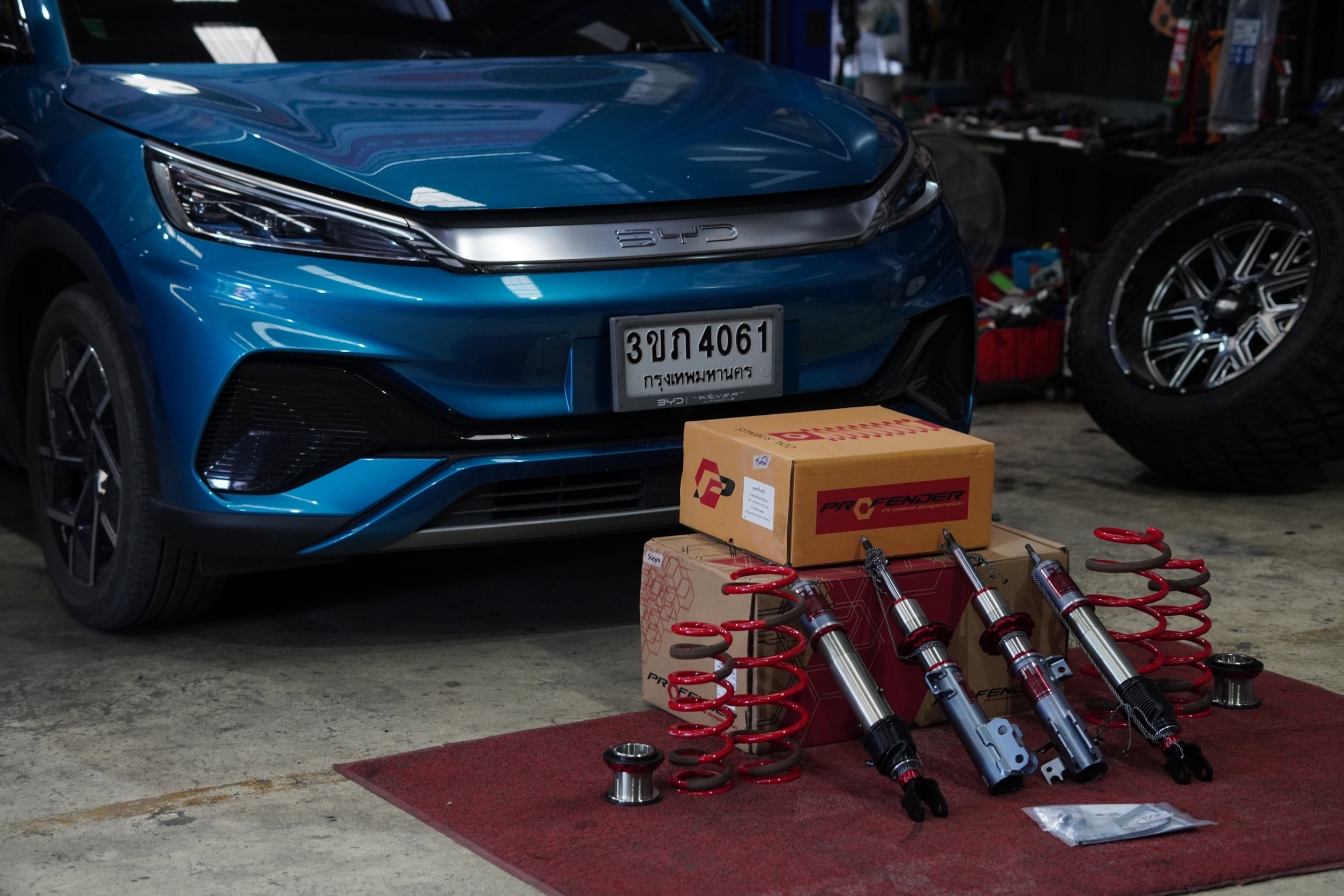 โช๊ค PROFENDER ใส่ BYD ATTO3 ปรับรุ่ม16 ระดีบ ที่ STEP9