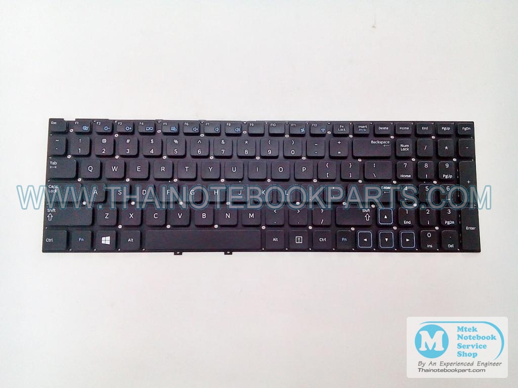 MT07818 คีย์บอร์ดโน๊ตบุ๊ค Samsung NP300E5A NP305E5A NP300E5C NP300V5A NP305V5A - 9Z.N5QSN.001 Laptop Keyboard (สินค้าใหม่,แป้นภาษาอังกฤษ) 1
