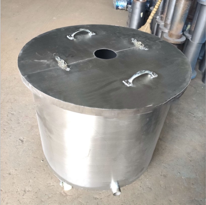 🌈ถังสแตนเลส เกรด 304 สำหรับผสมโดยเฉพาะ มีฝาปิด มีล้อเลื่อน มีก๊อกสำหรับถ่ายของเหลว (50L-300L) หม้อสแตนเลส MMT