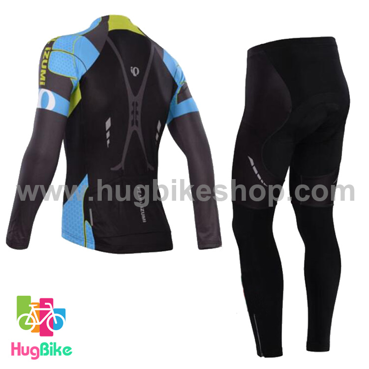 ชุดจักรยานแขนยาวทีม Pearl Izumi 14 (02) สีดำฟ้าเทา