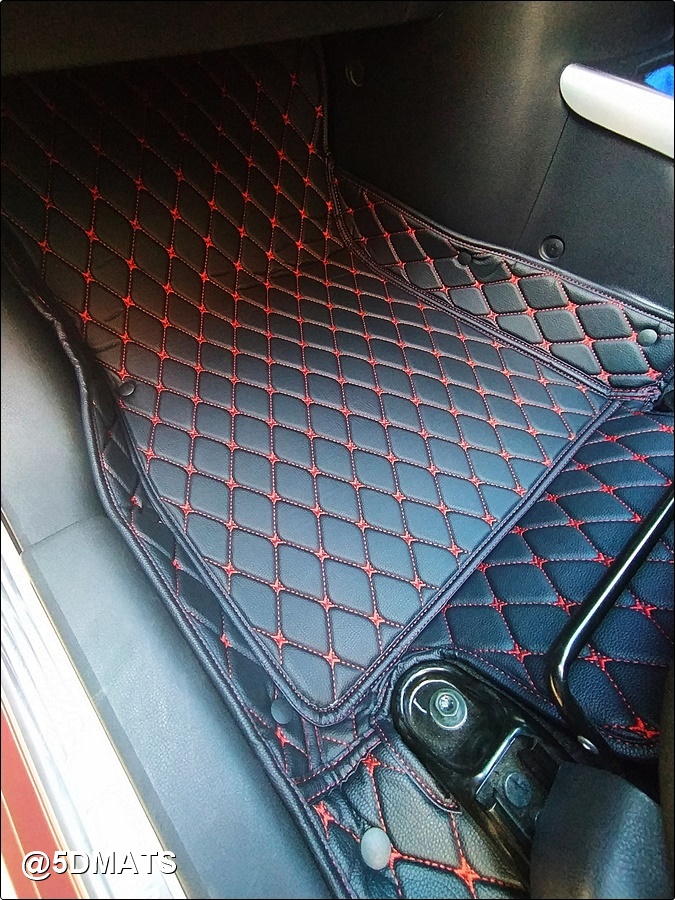 พรมปูพื้นรถยนต์ 6D NISSAN ALMERA (ปี2011-16) พรมหนัง6D เกรดA เต็มคัน 3ชิ้น