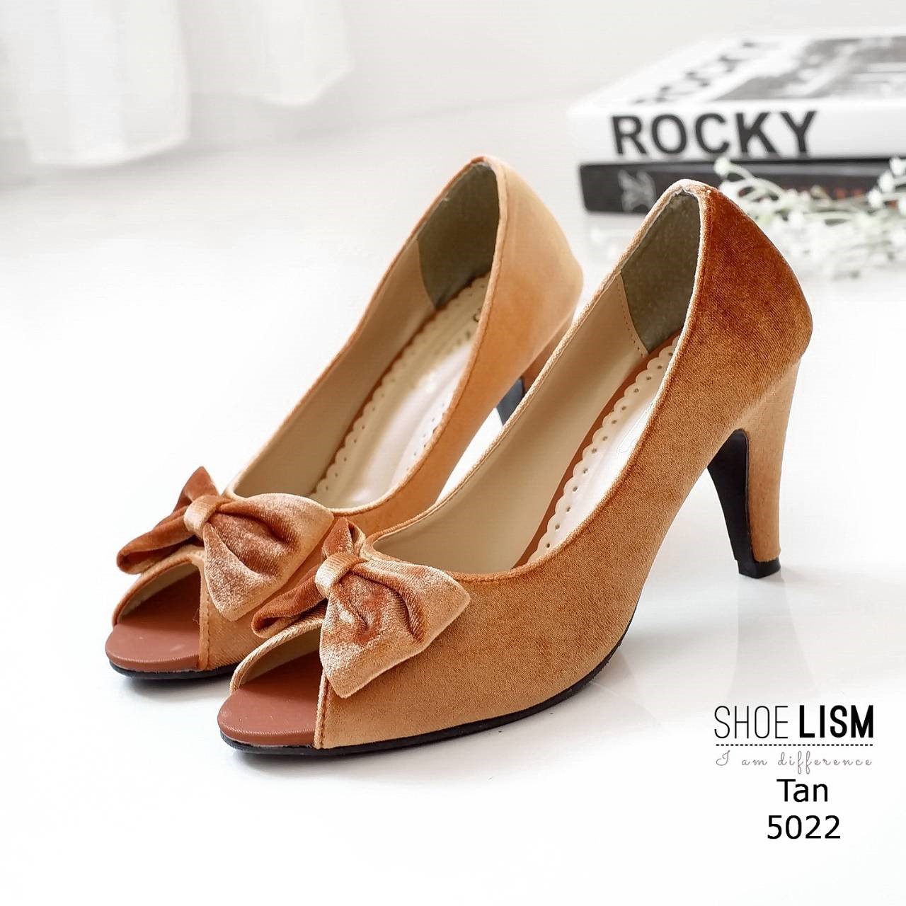 รองเท้าคัชชู เปิดหน้า แต่งโบว์