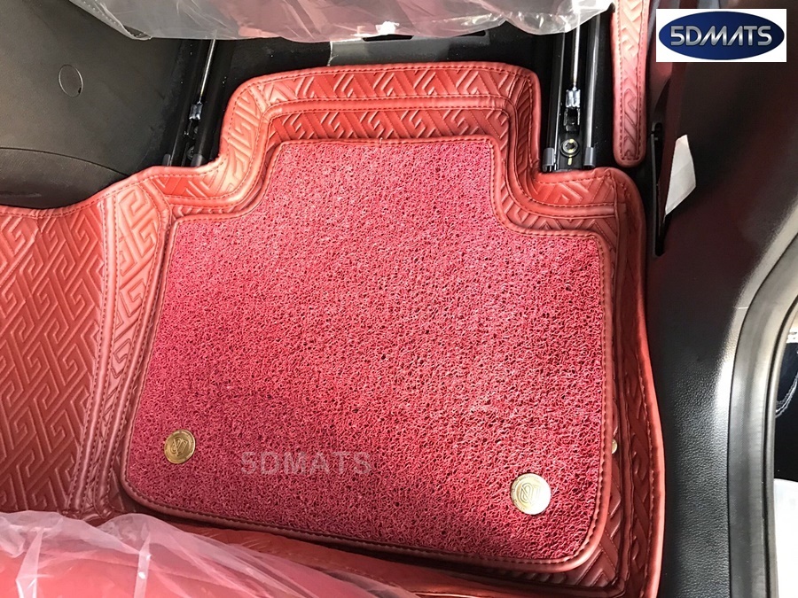 พรมปูพื้นรถยนต์MG HS พรม5D VIP ลายFERMES แผ่นปูท้าย +ปิดเบาะ +ปิดซุ้มล้อ8ชิ้น+( เสริมใยดักฝุ่น 4ชิ้น)