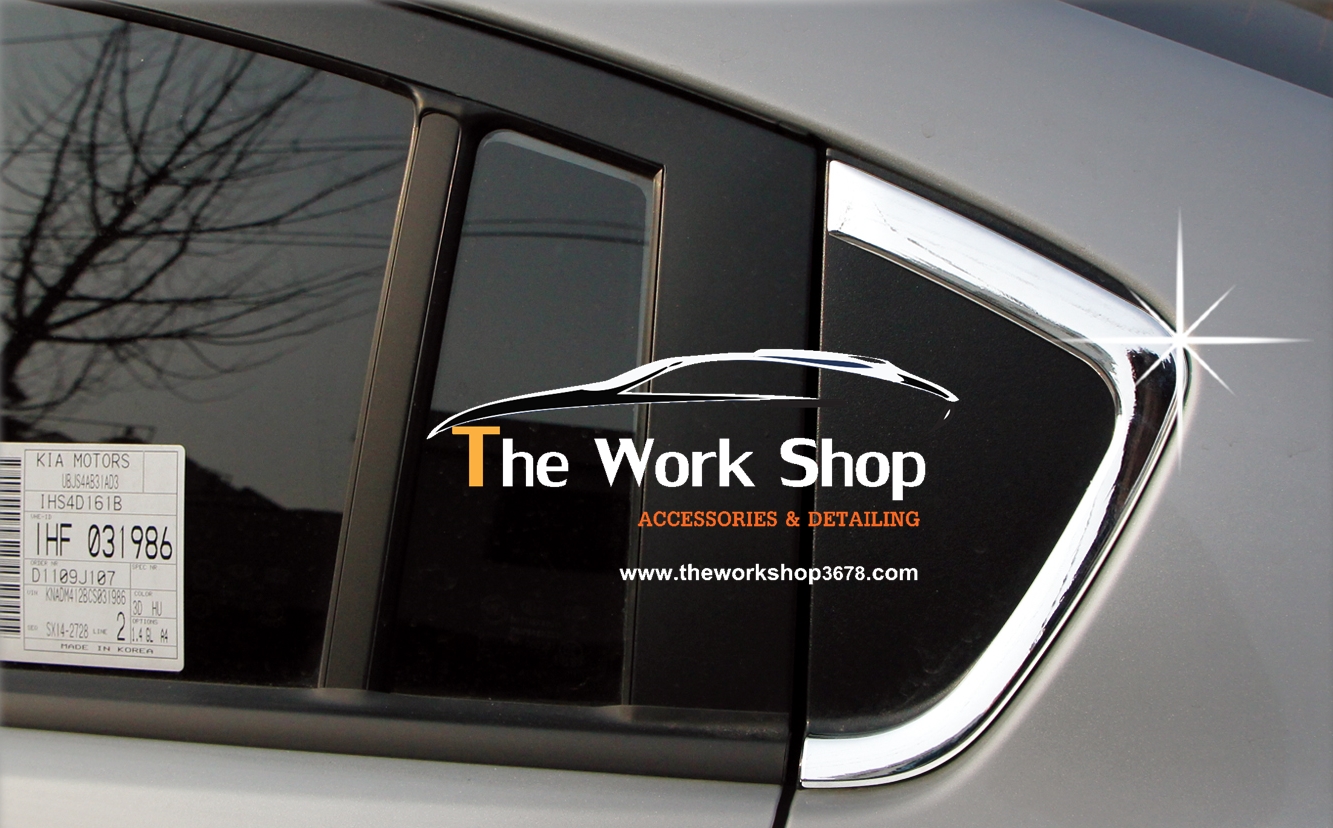 C Pillar Molding for Rio 4 Door ( โครเมี่ยมแต่งขอบกระจกหลัง )