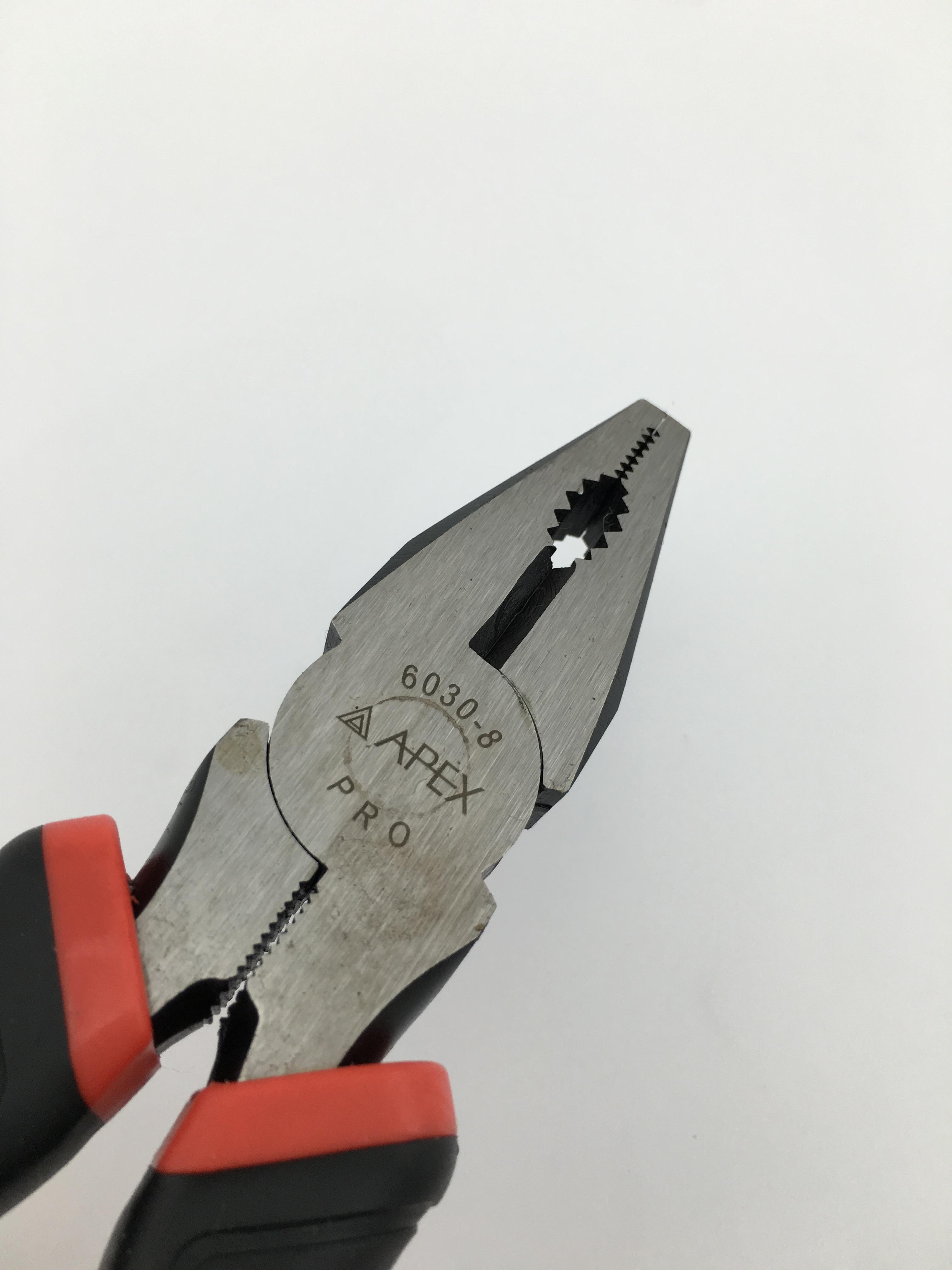 คีมปากจิ้งจก ด้ามแดงดำ ขนาด 8" ยี่ห้อ Apex