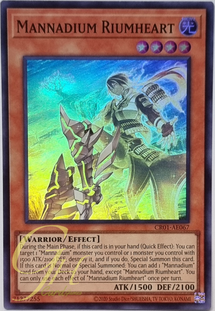 Yugioh [CR01-AE067] Mannadium Riumheart (Super Rare)