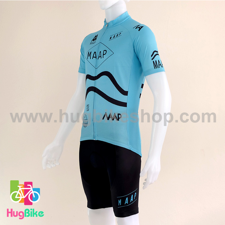 ชุดจักรยานแขนสั้นทีม MAAP 16 (10) สีฟ้าอมเขียว