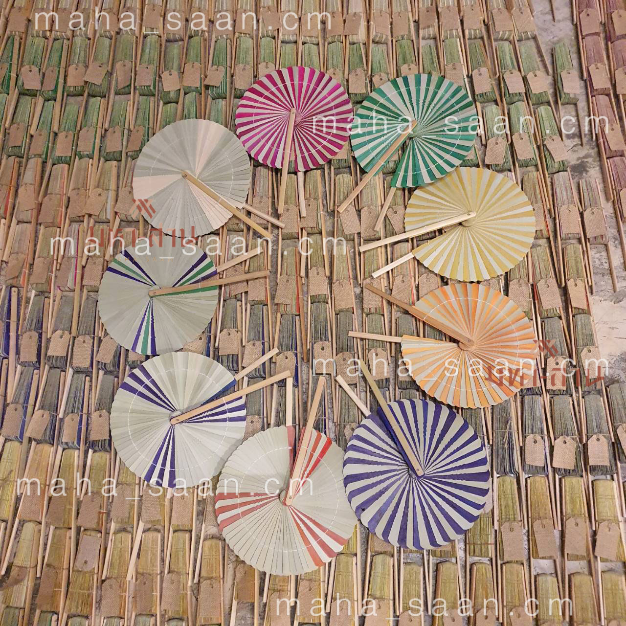 พัดพับใบตาล คละสี พัดทำมือ พัดมินิมอล พัดสาน ของชำร่วยงานแต่ง 🎏