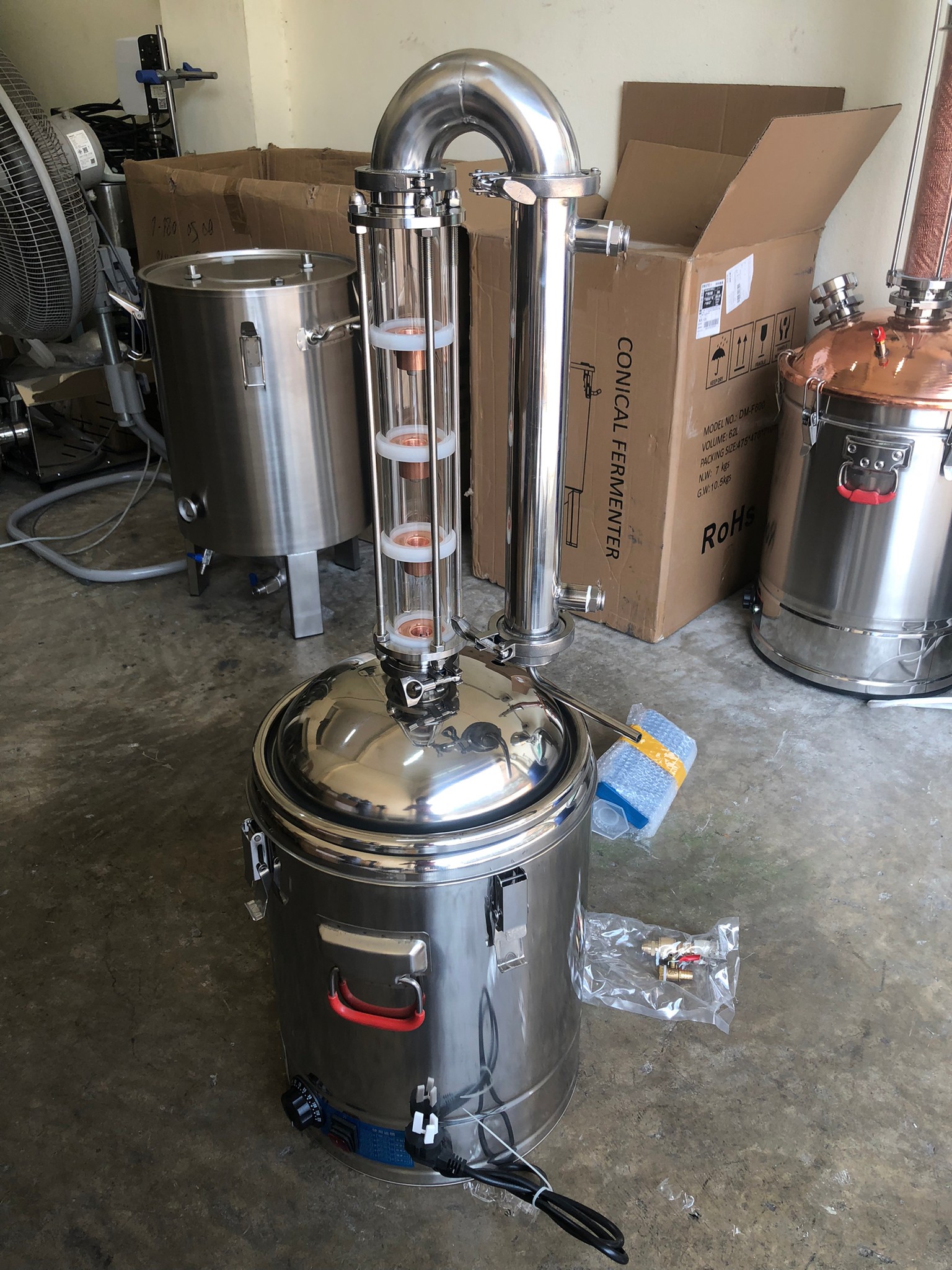 Yantai-09 เครื่องกลั่นน้ำมันหอมระเหย กลั่นสุรา กลั่นแอลกอฮอล์