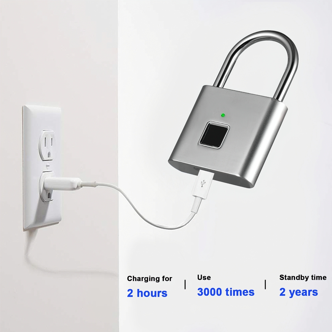 16874 SY11 แม่กุญแจสแกนลายนิ้วมือ + ปลดล็อคผ่านแอพ TUYA ได้