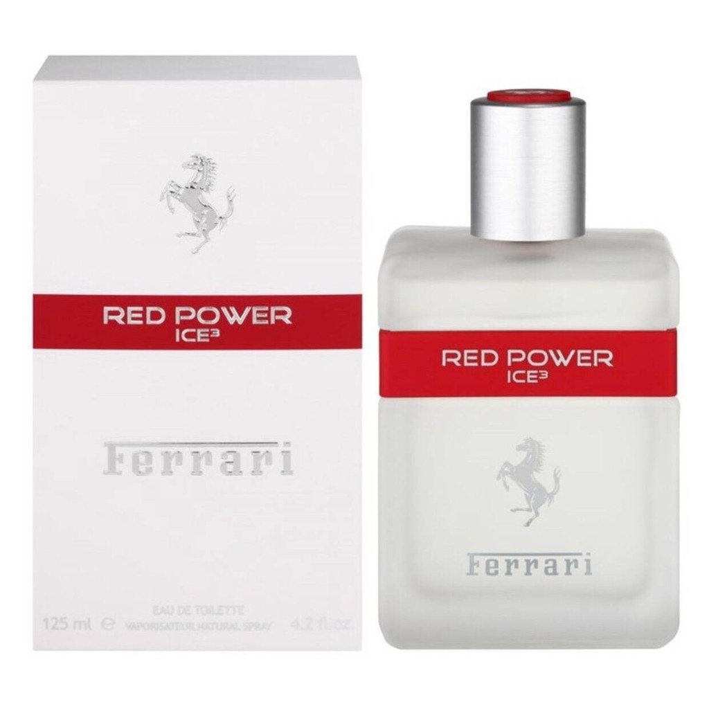 น้ำหอมแท้ FERRARI RED POWER ICE3 EAU DE TOILETTE SPRAY FOR MEN 125 ML ของใหม่ กล่องขายซีล เหมือนกับห้าง