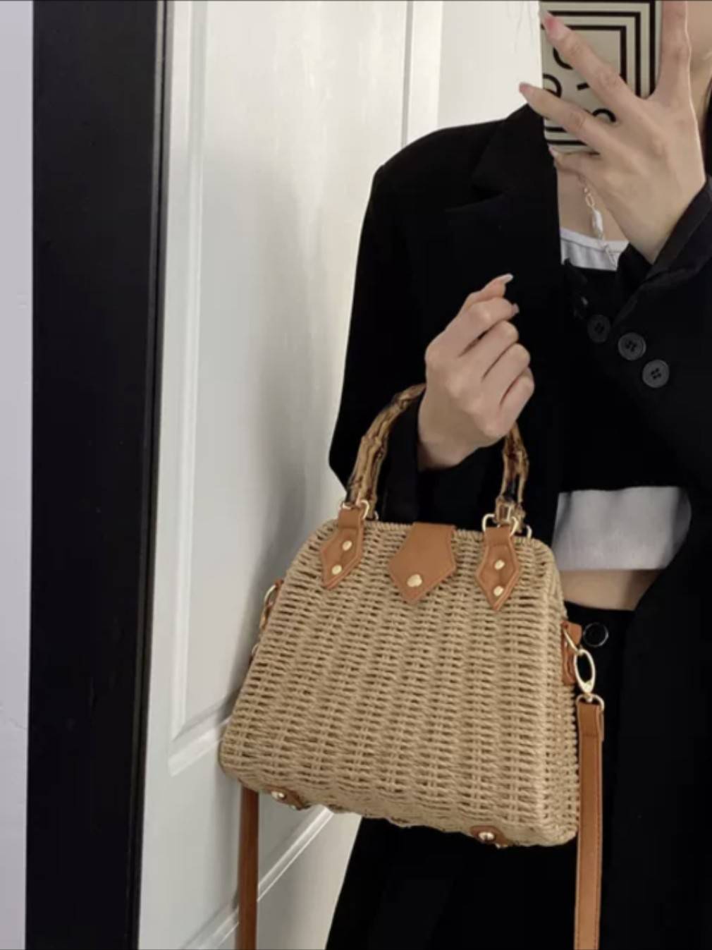 กระเป๋าผู้หญิง สะพายข้าง สายหนัง🤎