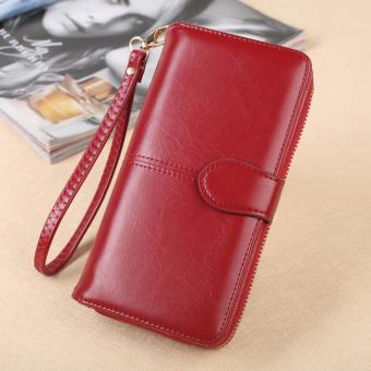 Hot Sale Zipper Long Wallet Brand Coin Purse Leather Women Wallet Purse Wallet Female Card Holder Long Lady Clutch - intl